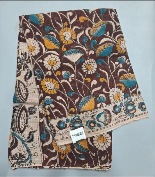 Chocolate Brown Kota Saree