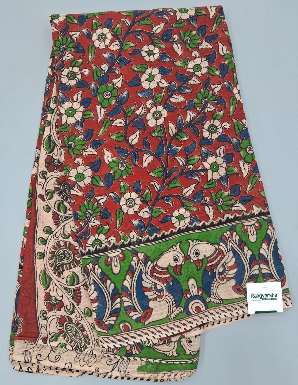 Brick red kota saree