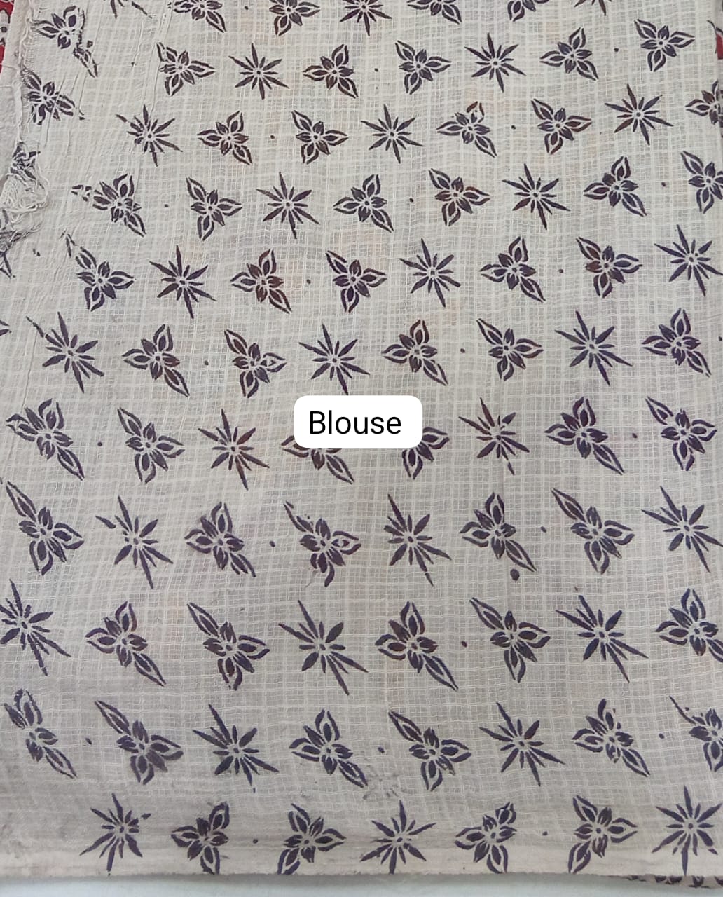Cream Kota Saree Blouse
