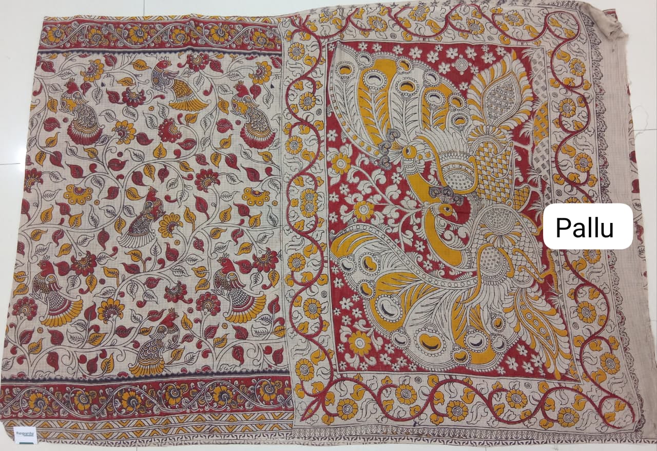 Cream Kota Saree Pallu