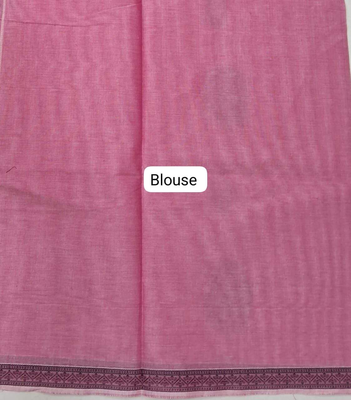 Pink Korvai Kanchi Cotton Saree Blouse