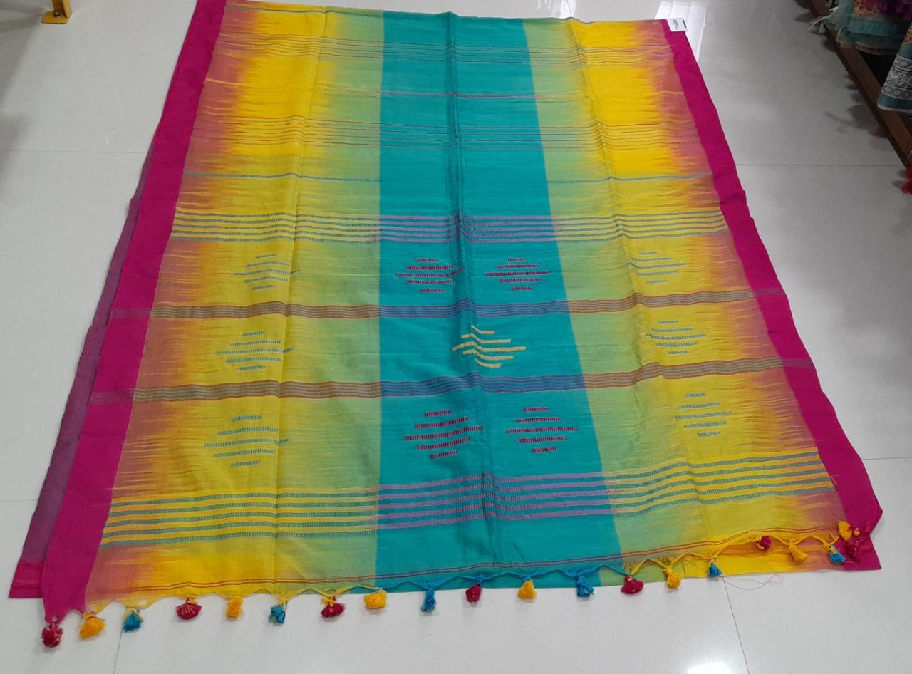 Paneled Khadhi Cotton Saree