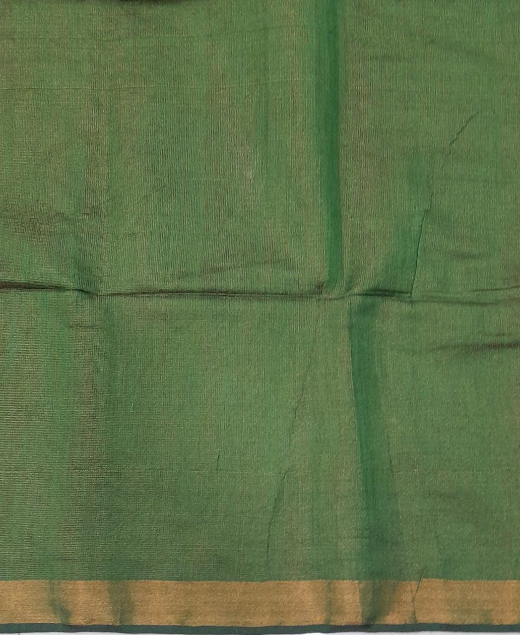Green tissue Khadhi Cotton Saree
