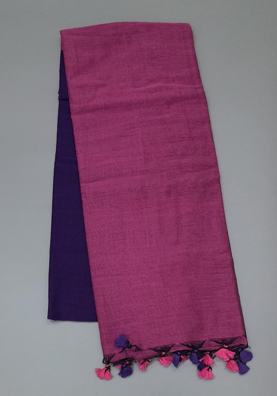 Purple Khadhi cotton saree