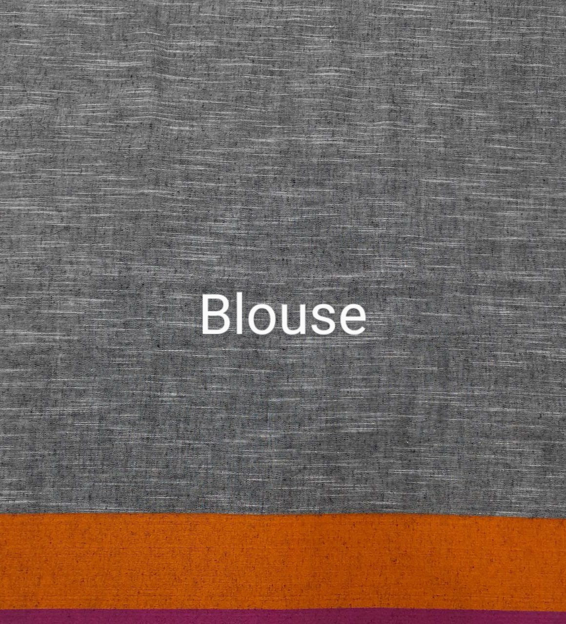 Black Khadhi Cotton Saree