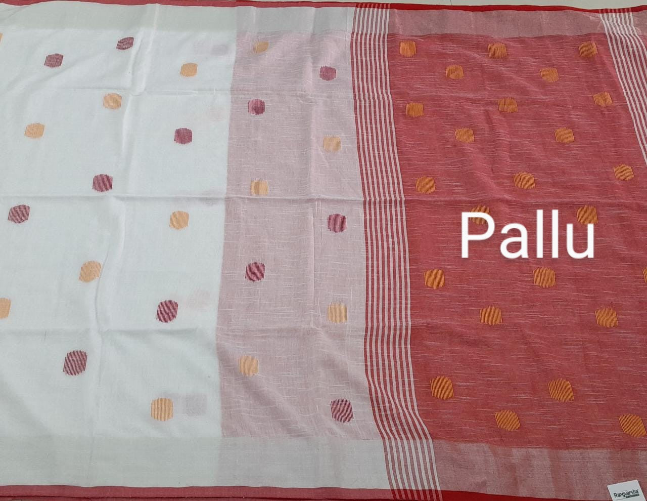 White Khadhi Cotton Saree