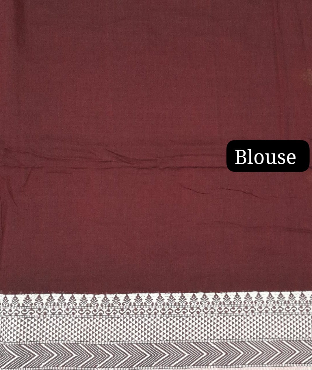 Handwoven maroon Khadhi silk cotton saree