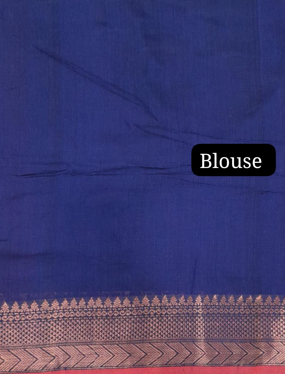 Handwoven purple Khadhi silk cotton saree