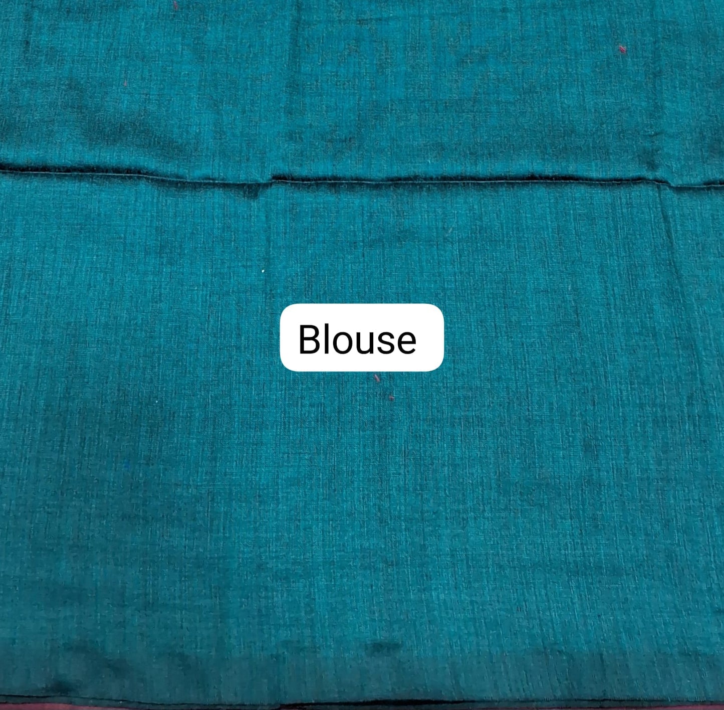 Maroon Plain Khadhi Cotton Saree blouse