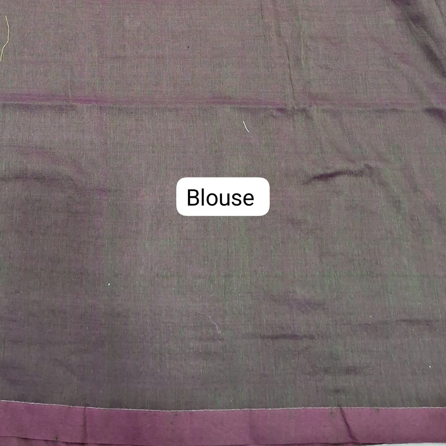 Chocolate Brown Khadhi Cotton Saree blouse