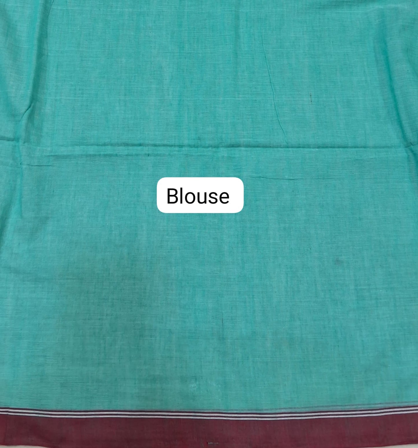 Sky Blue Khadhi Cotton Saree blouse