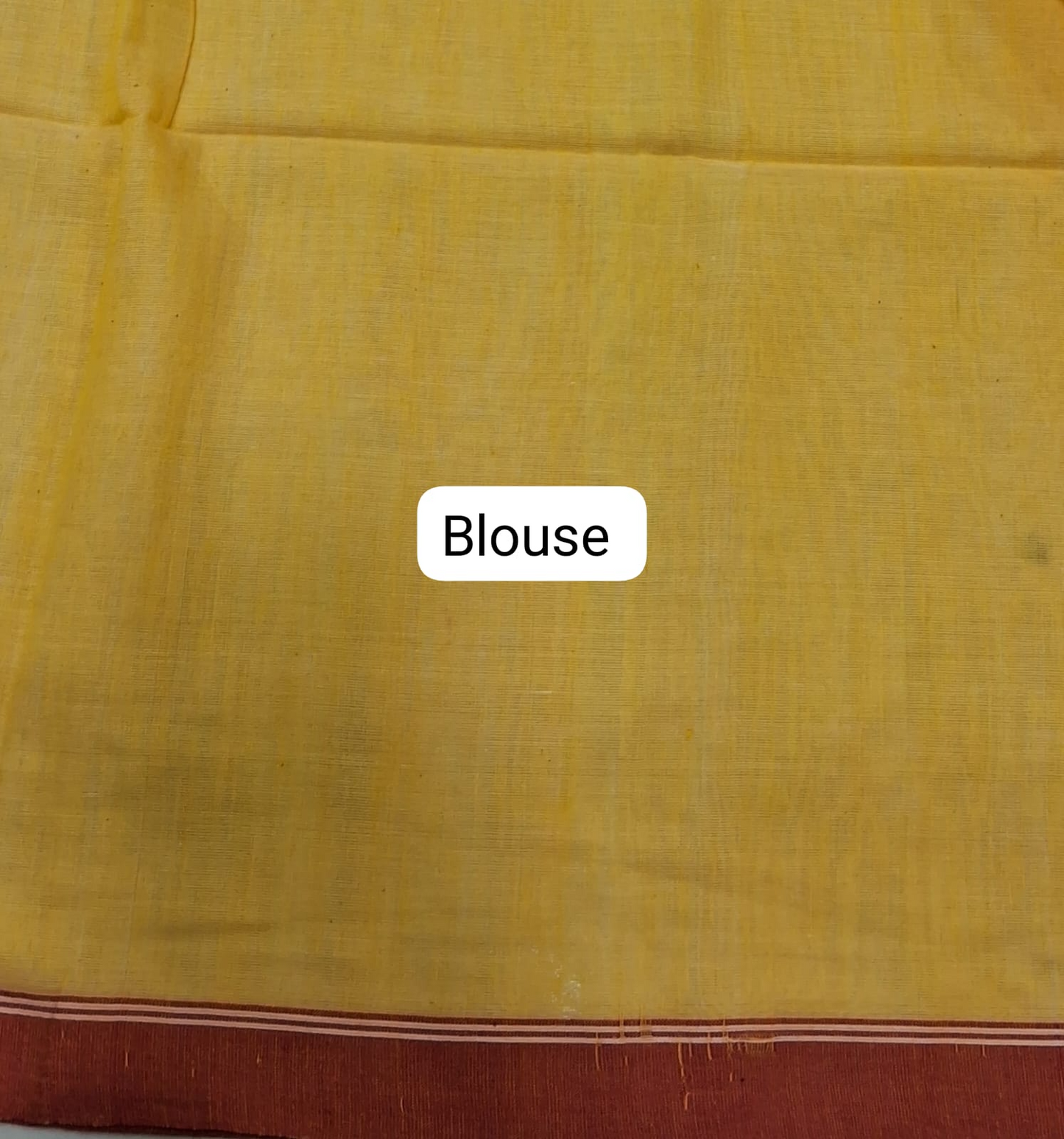 Mustard Yellow Khadhi Cotton Saree Blouse