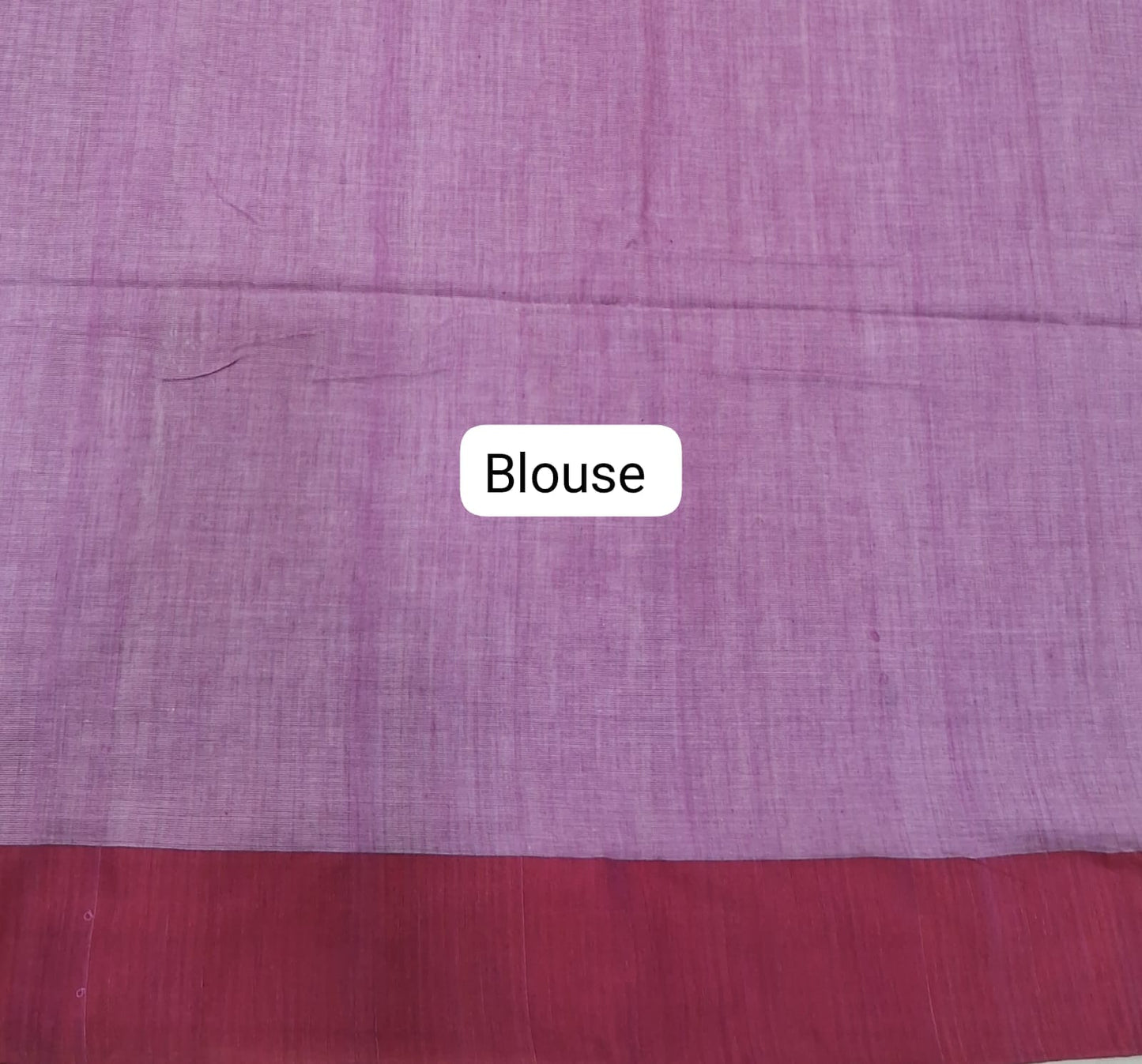 Light Pink Khadhi Cotton Saree blouse