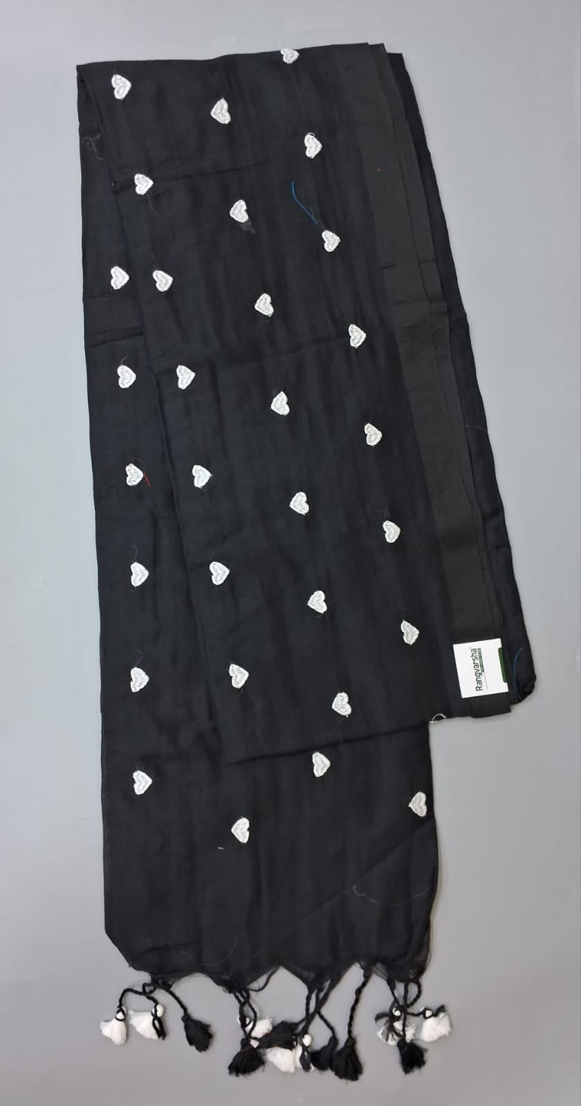 Black Khadhi Cotton Saree