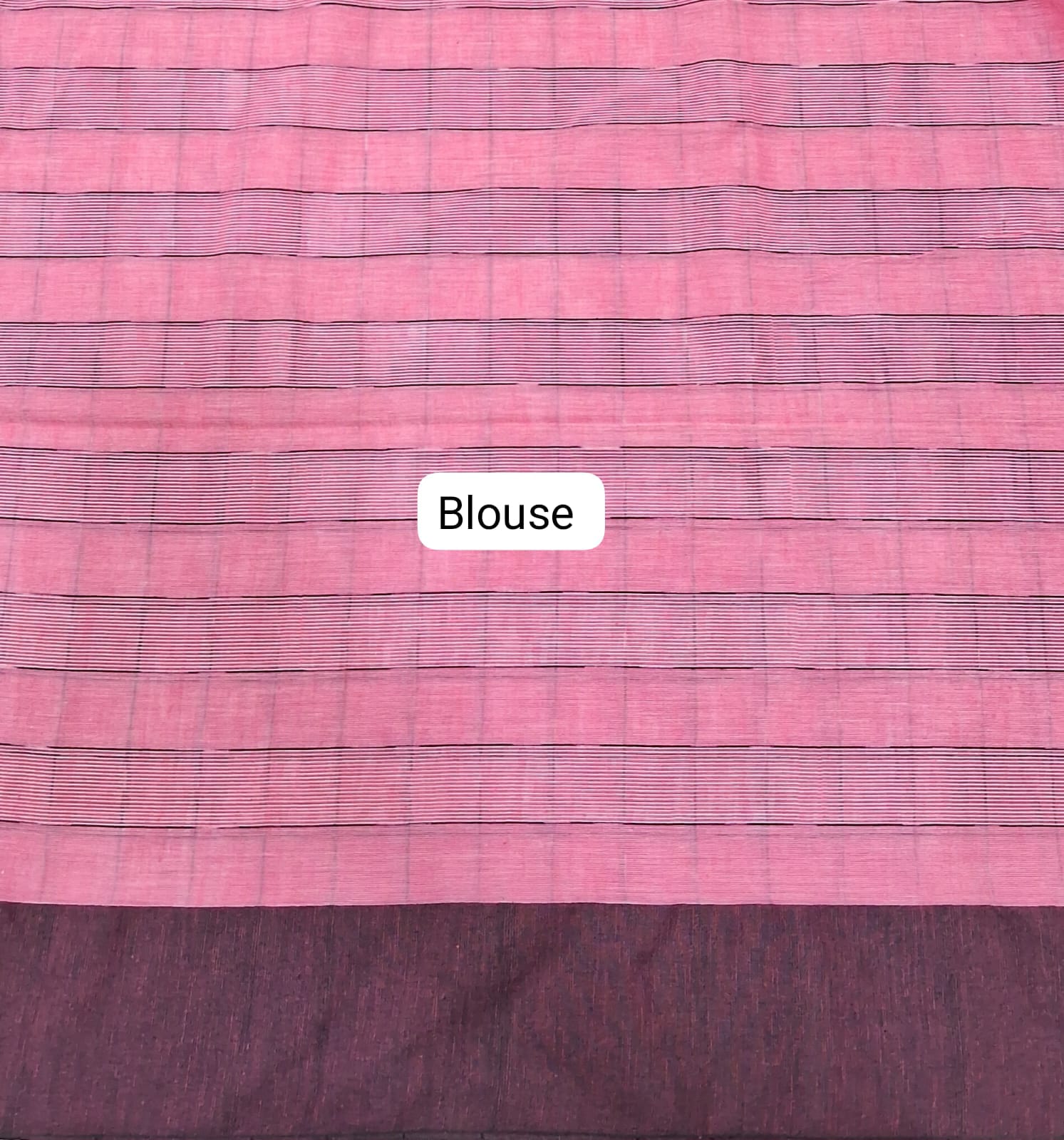 Pink Khadhi Cotton Saree blouse