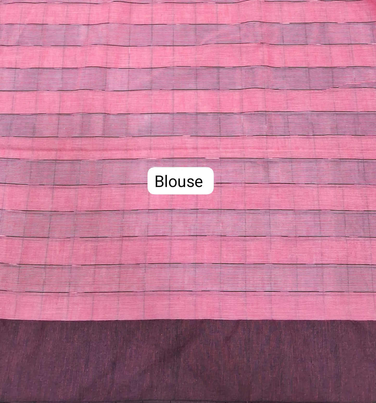 Pink Khadhi Cotton Saree Blouse