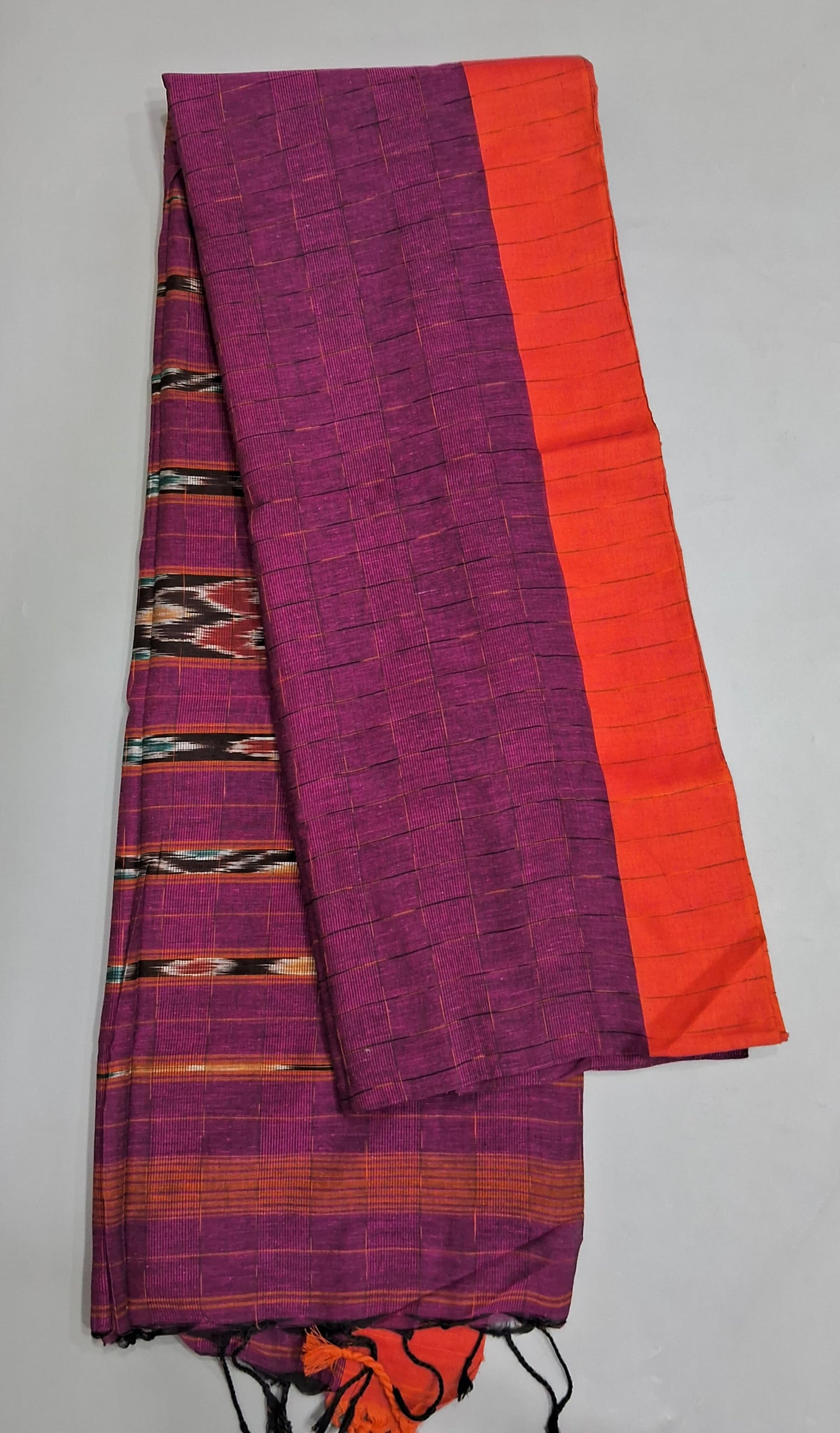 Purple Khadhi Cotton Saree