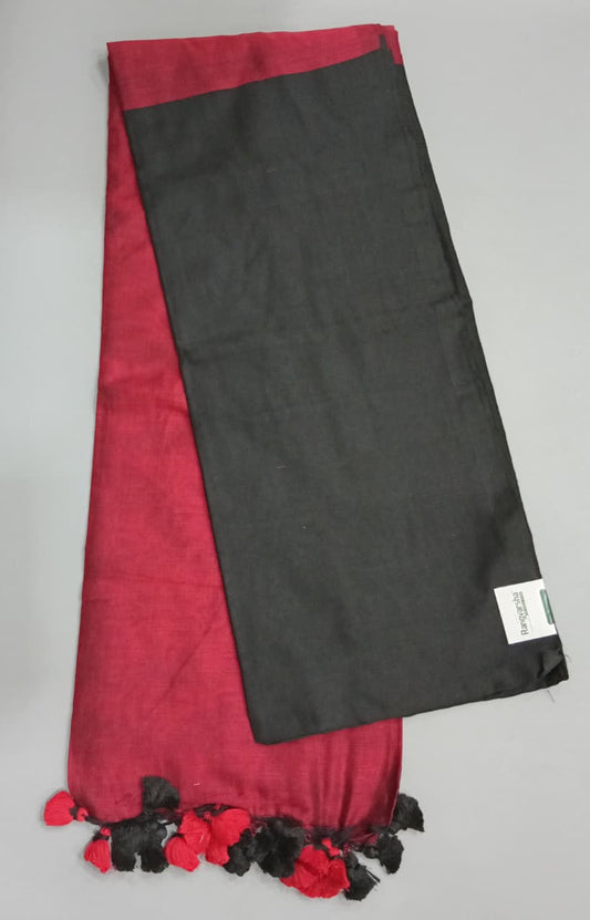 Black Khadhi Cotton Saree