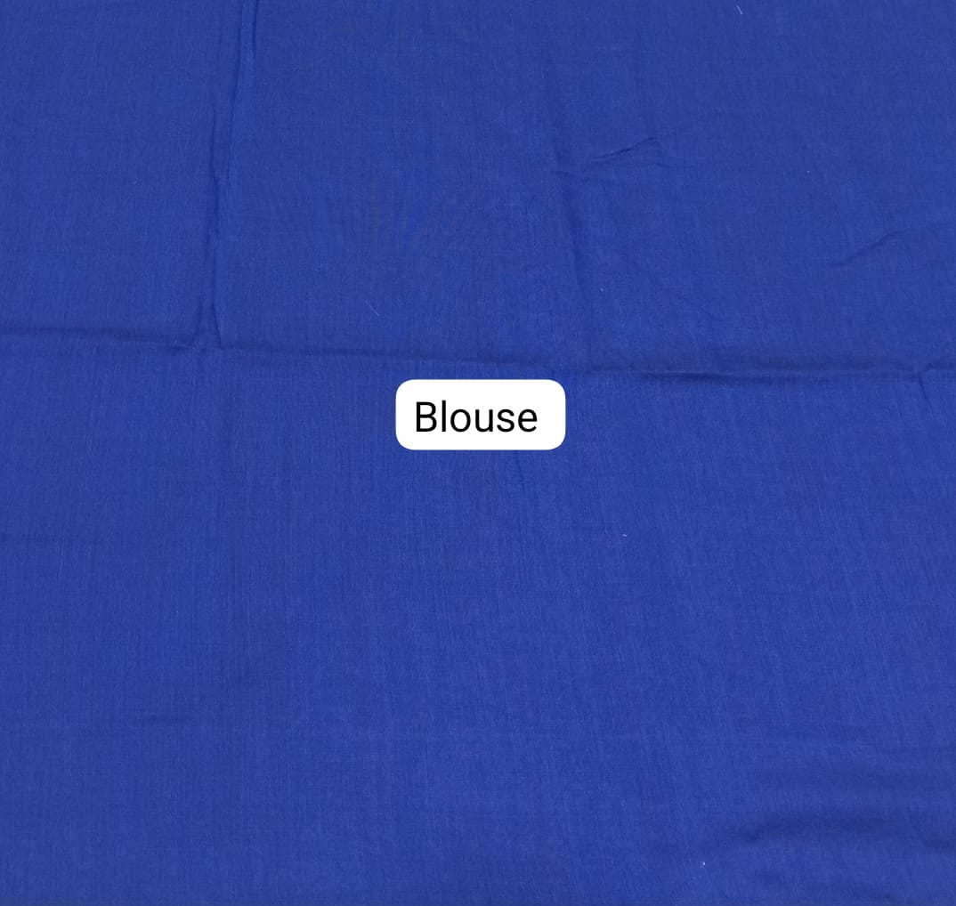 Peach Khadhi Cotton Saree blouse