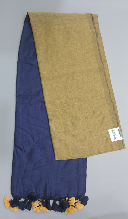 Beige Khadhi Cotton Saree