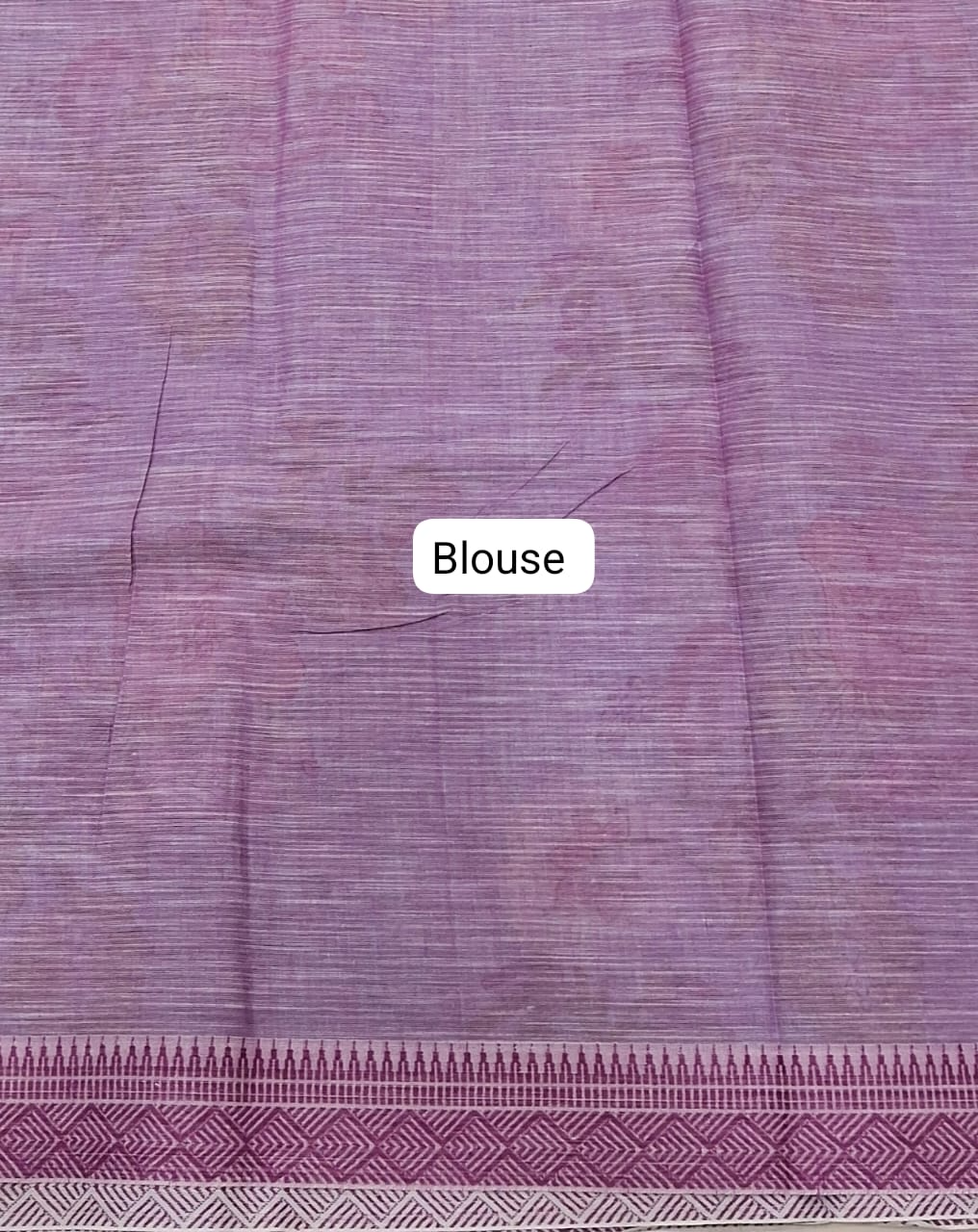 Sea Blue Khadhi Cotton Saree Blouse