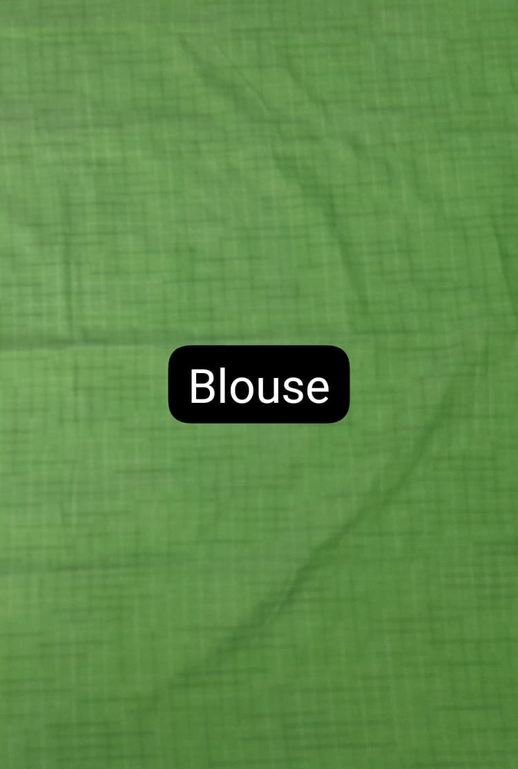 Parrot Green Khadhi Ikkat Cotton Saree