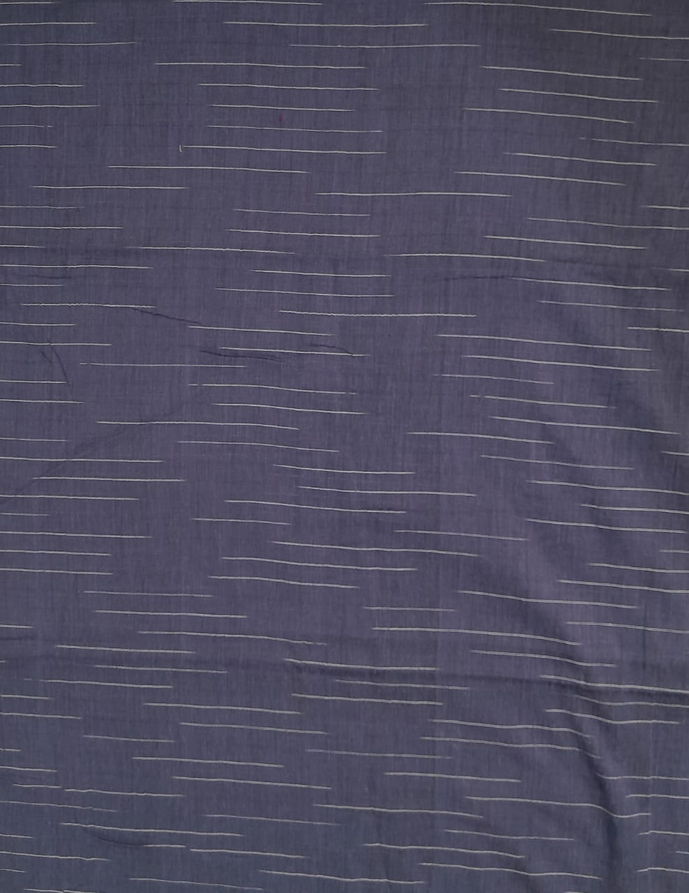 Navy Blue Khadhi Ikkat Cotton Saree