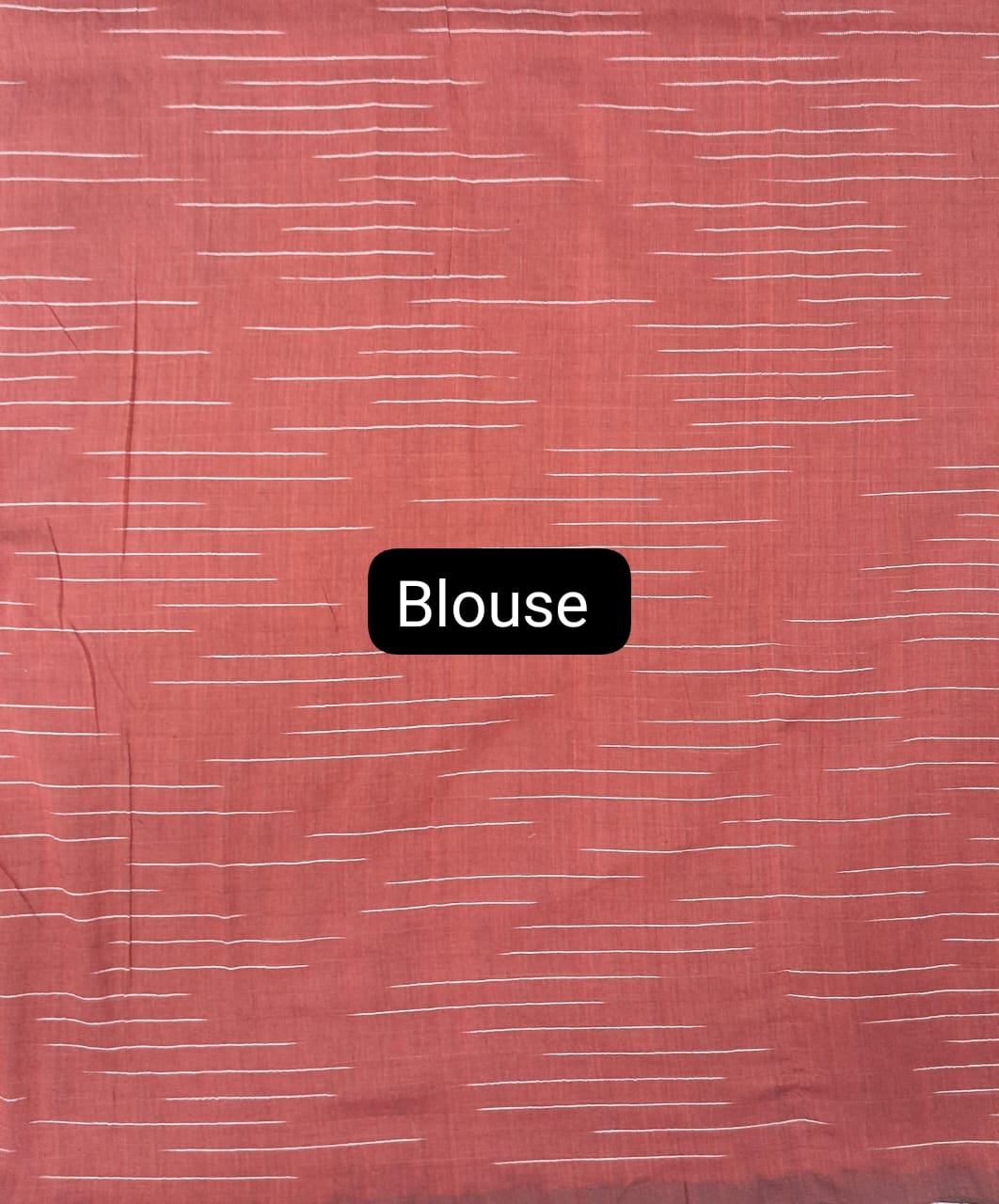 Brick Red Khadhi Ikkat Cotton Saree