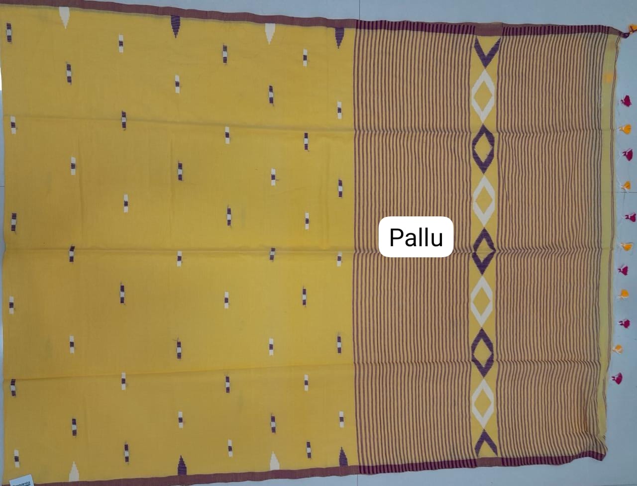 Mustard Yellow Khadhi Cotton Saree