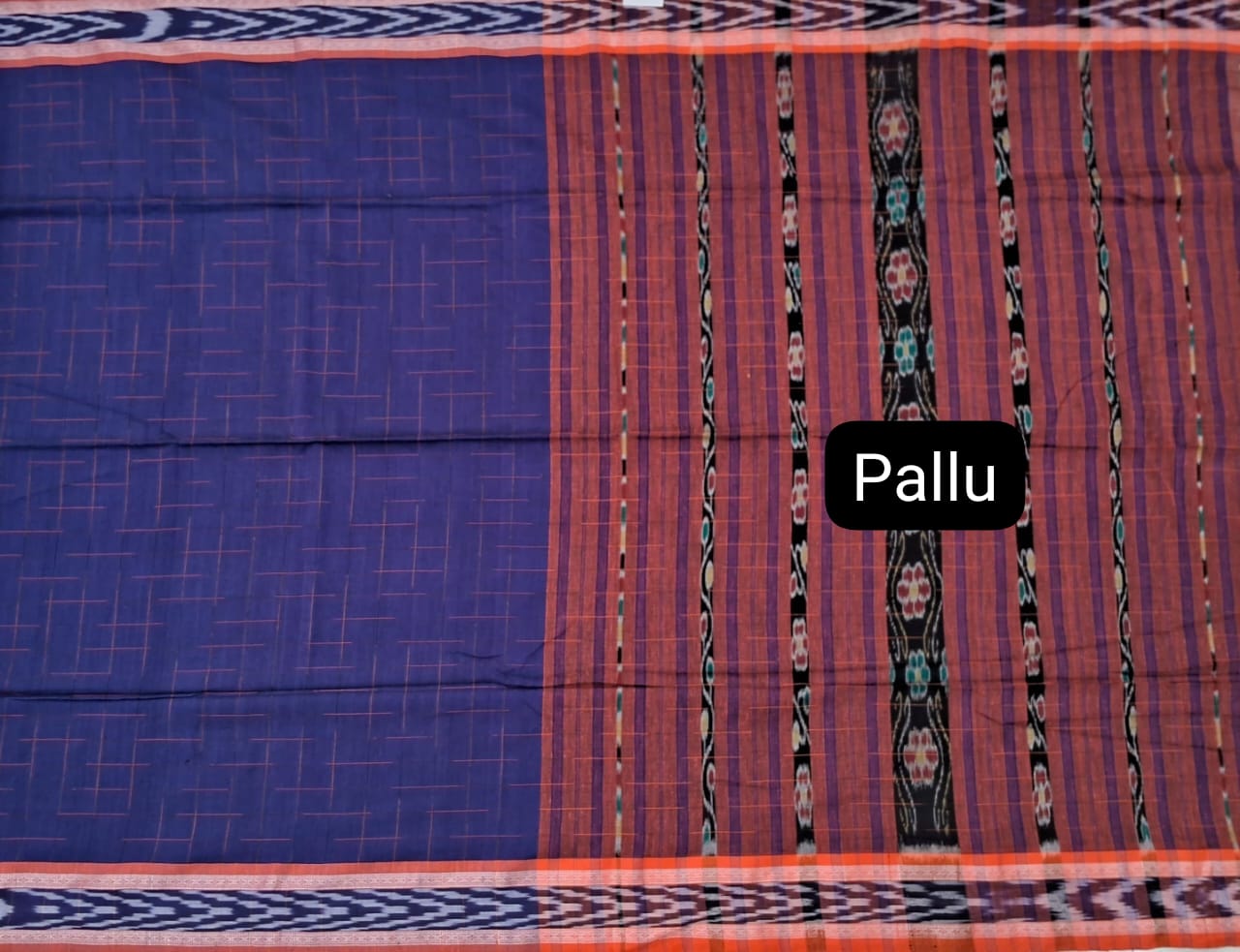 Royal Blue Khadhi Cotton Saree
