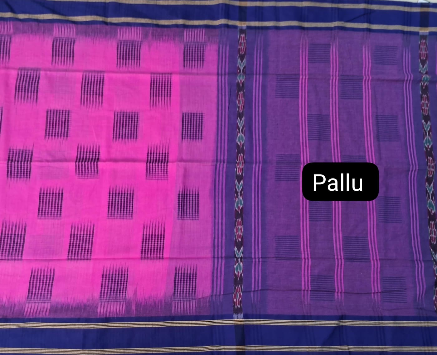 Baby Pink Khadhi cotton saree