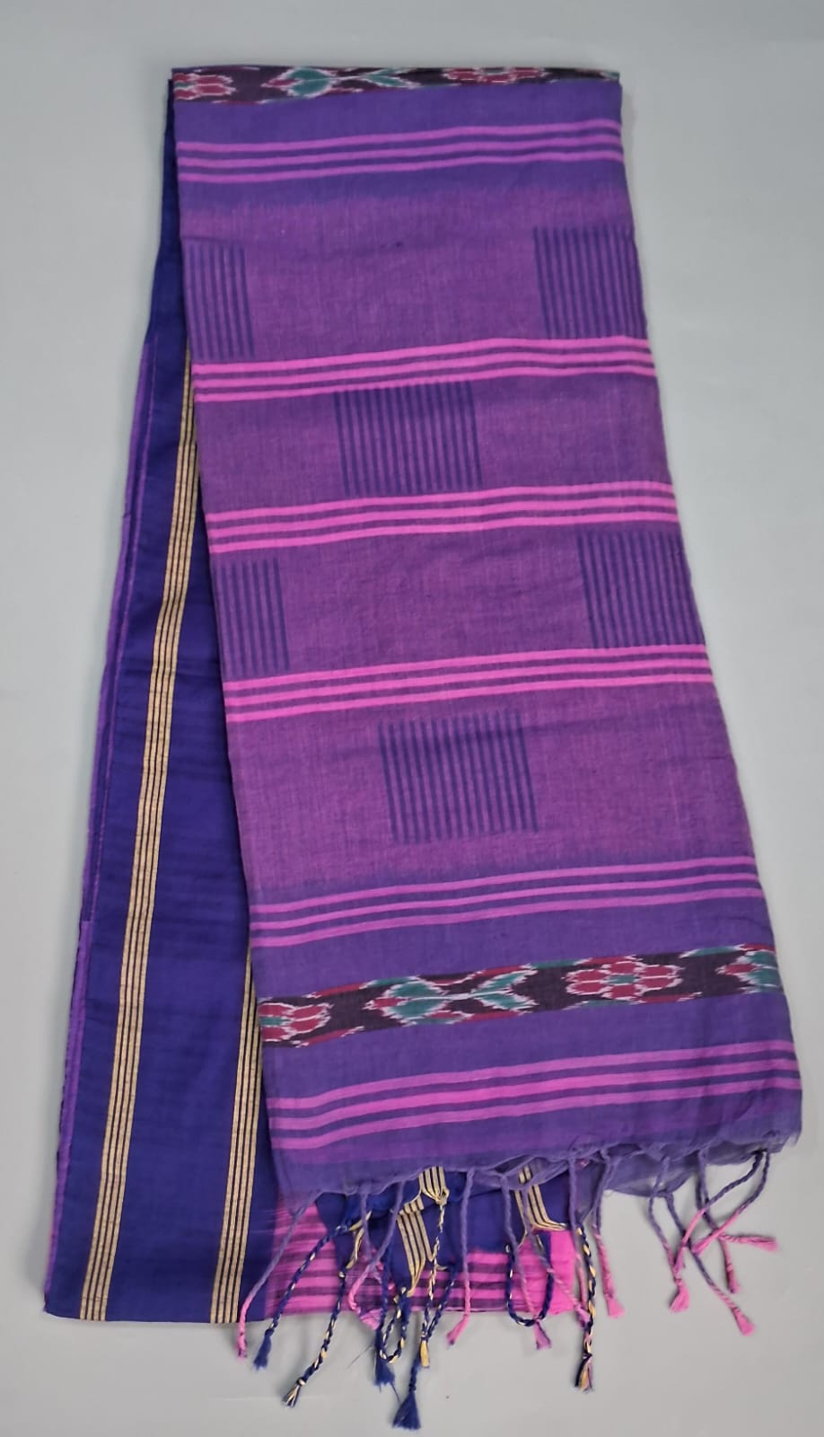 Baby Pink Khadhi cotton saree