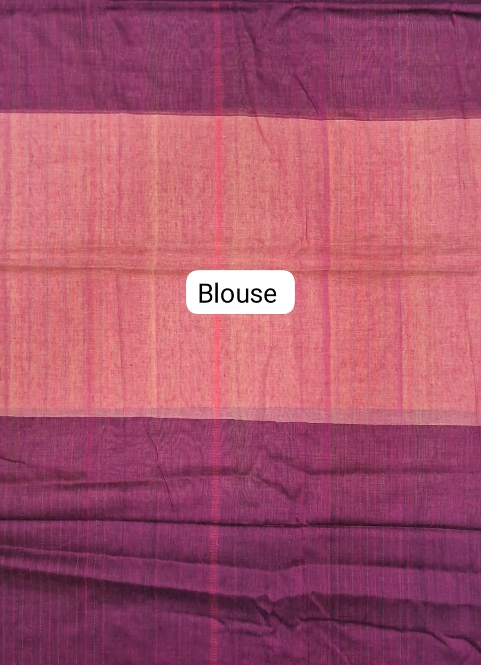 Cream and Green panelled Khadhi cotton saree