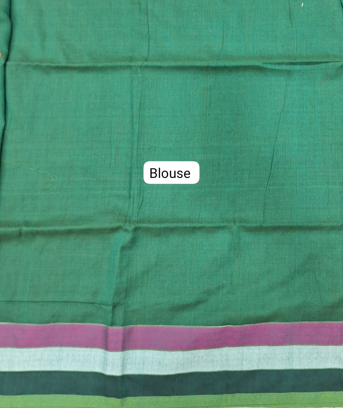 Bottle Green Khadhi Cotton Saree