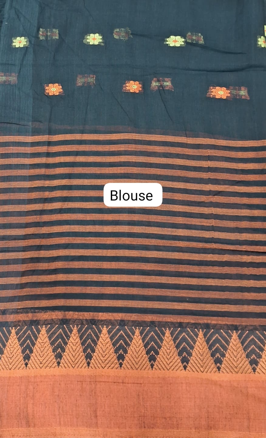 Black Khadhi Cotton Saree