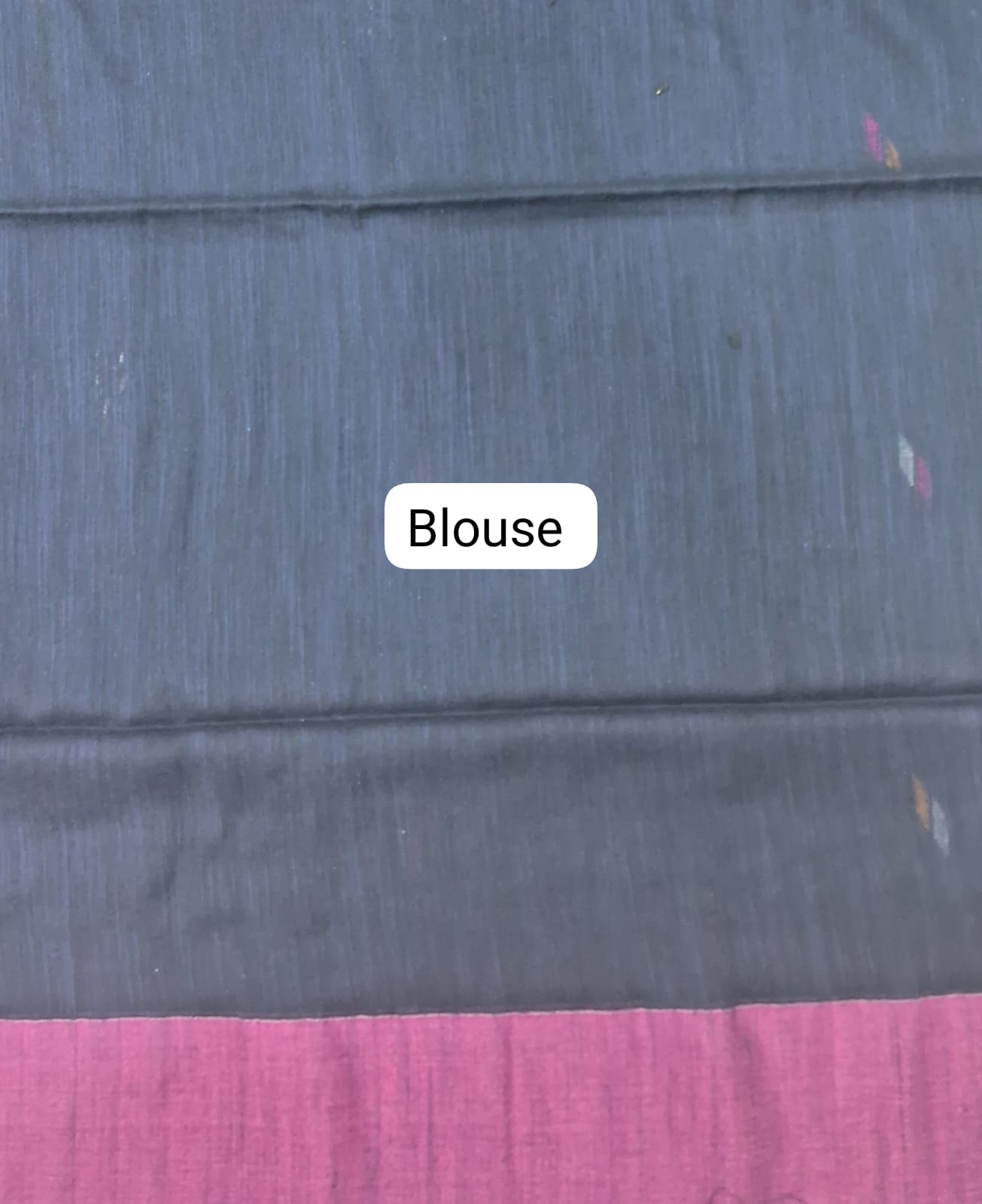 Navy Blue Khadhi Cotton Saree