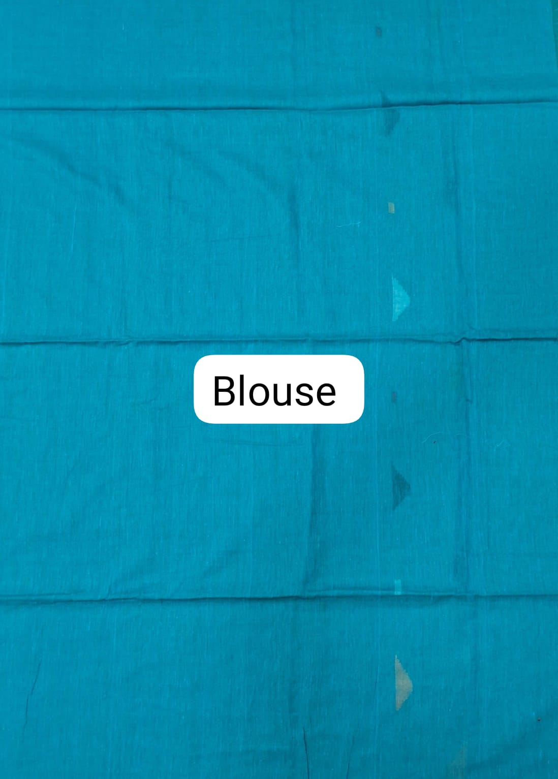 Turquoise Blue Khadhi Cotton Saree