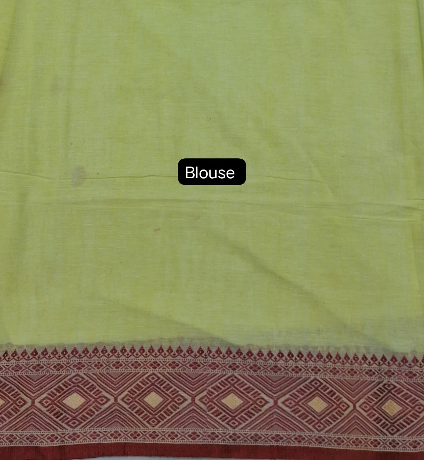 Lemon Yellow Khadhi cotton Saree