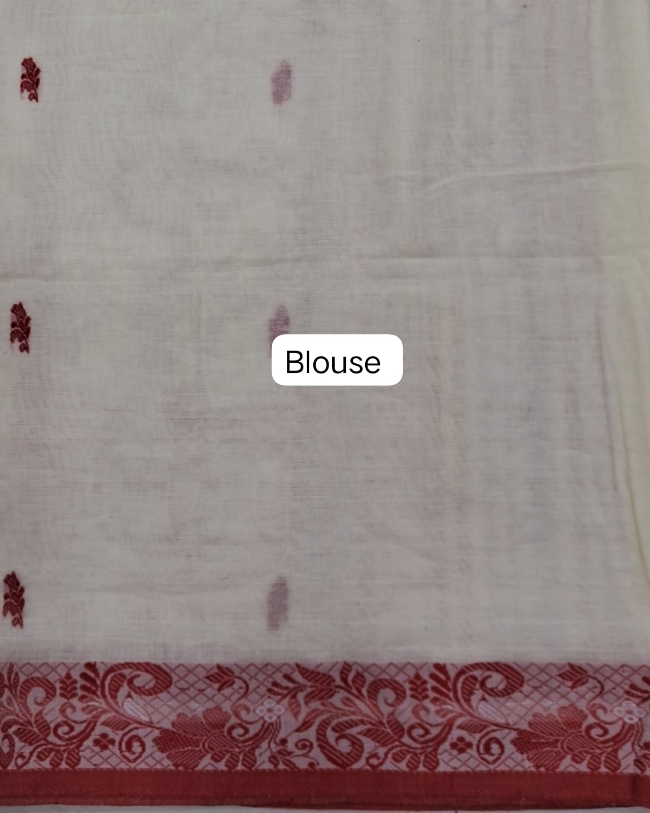 Off - White Khadhi Cotton Saree