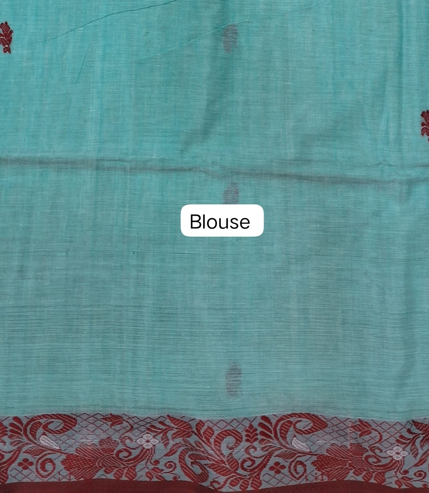 Sky Blue Khadhi Cotton Saree