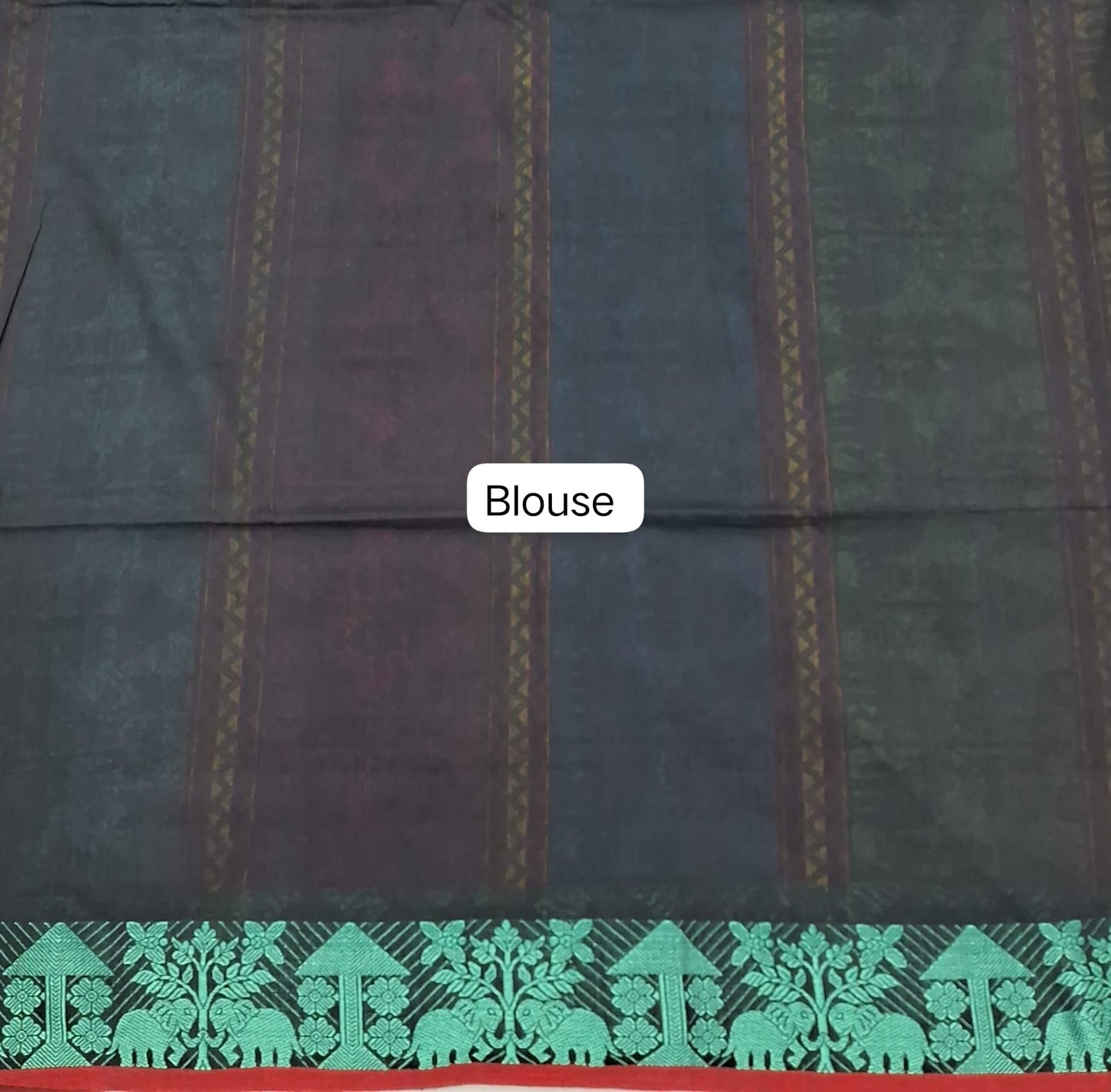 Black Khadhi Cotton Saree