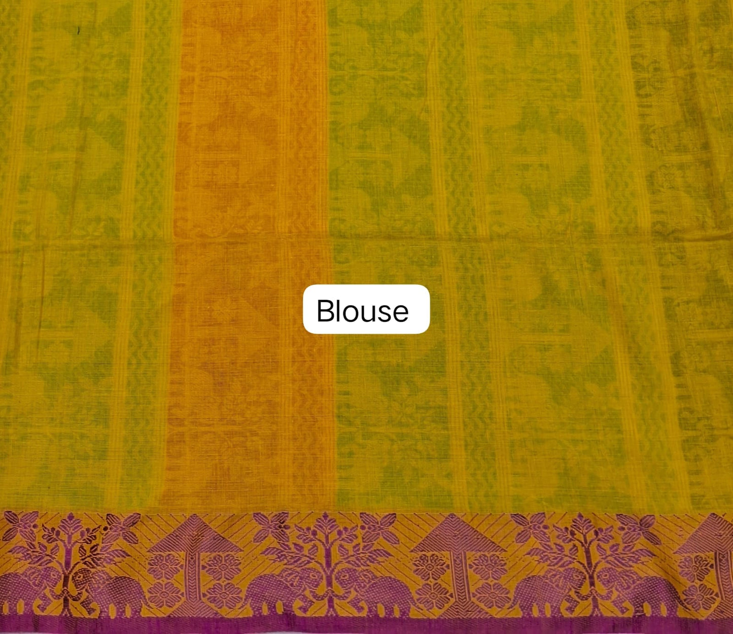 Mango Yellow Khadhi Cotton Saree