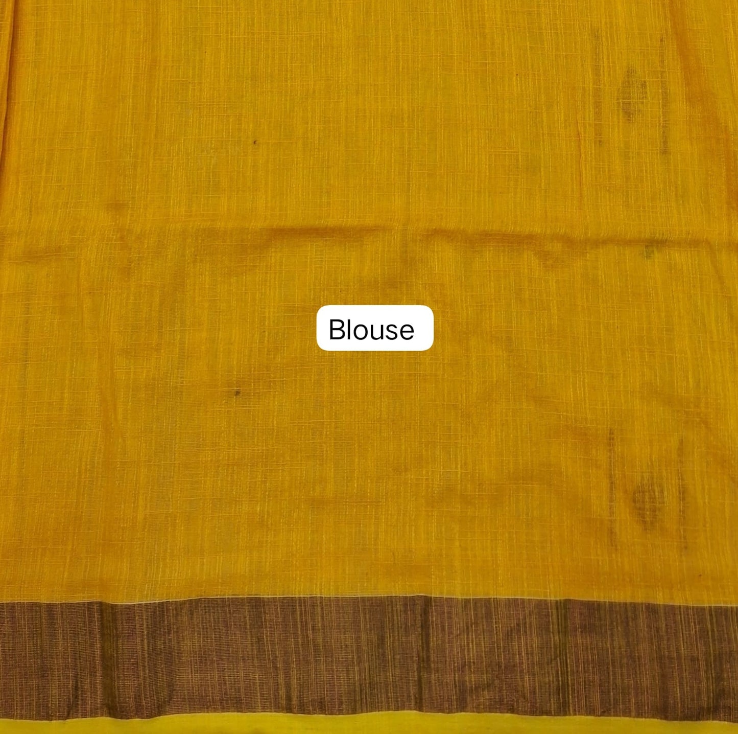 Yellow Khadhi Cotton Saree