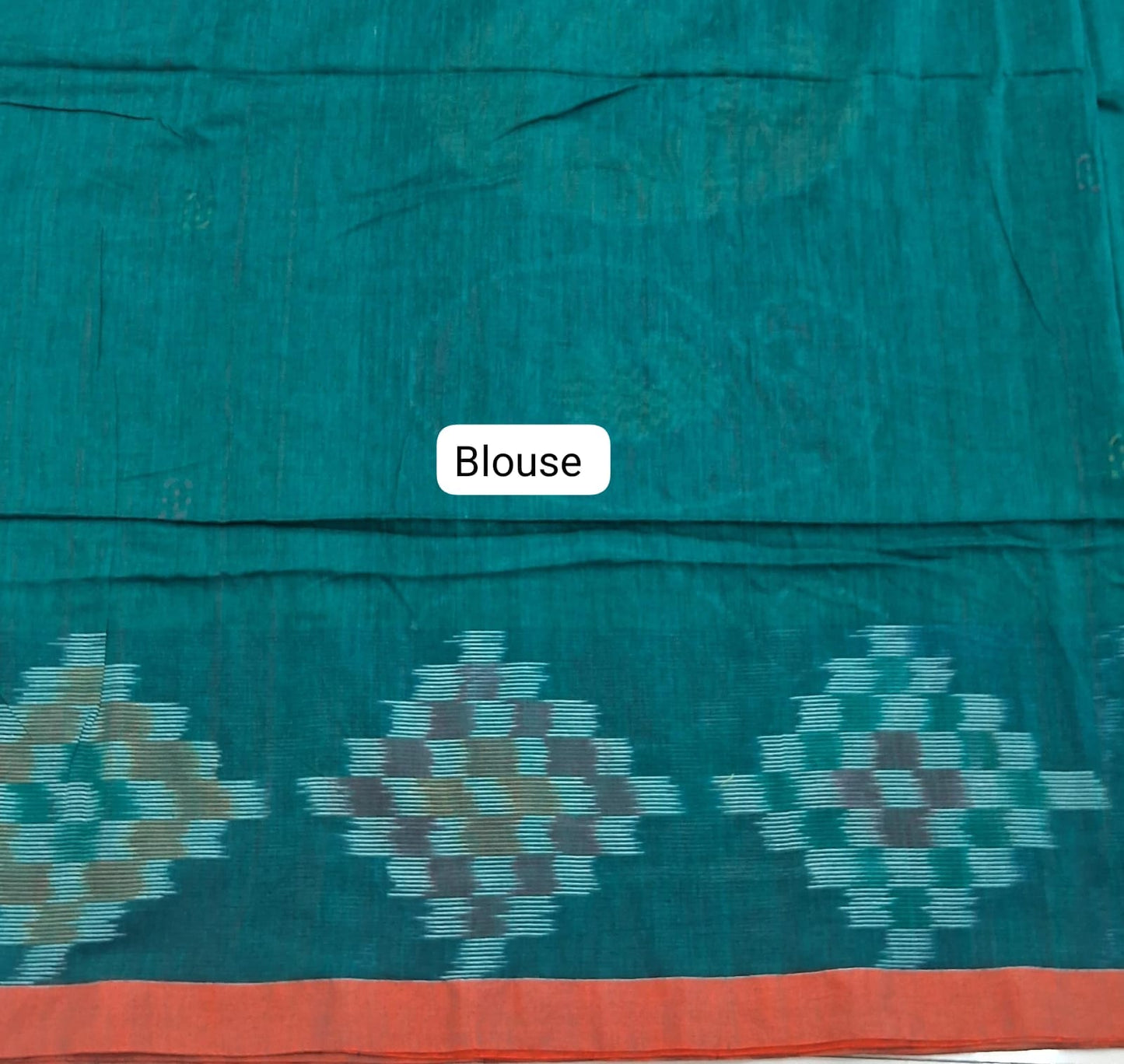 Teal Blue Khadhi Cotton Saree