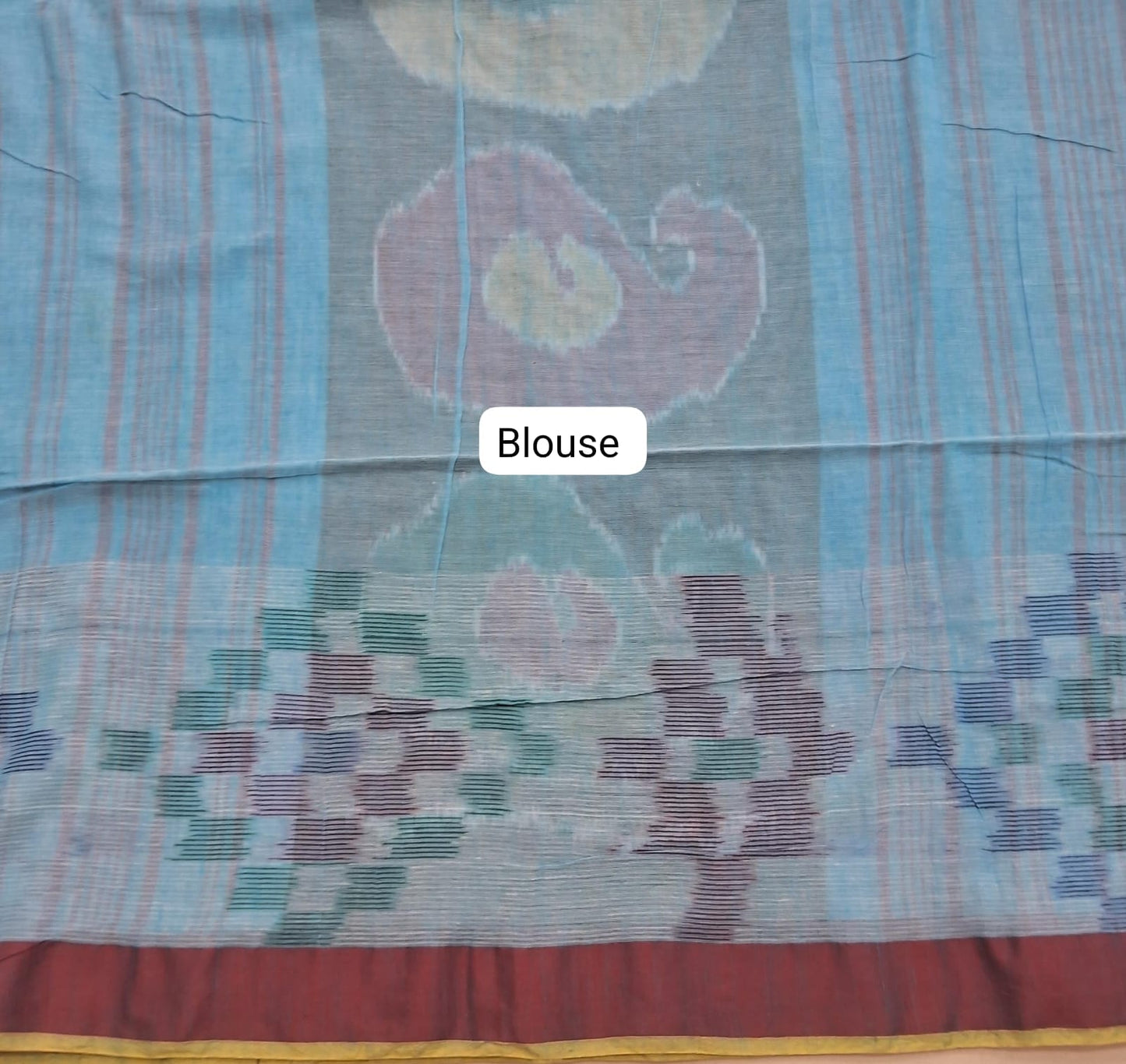 Sky Blue Khadhi Cotton Saree