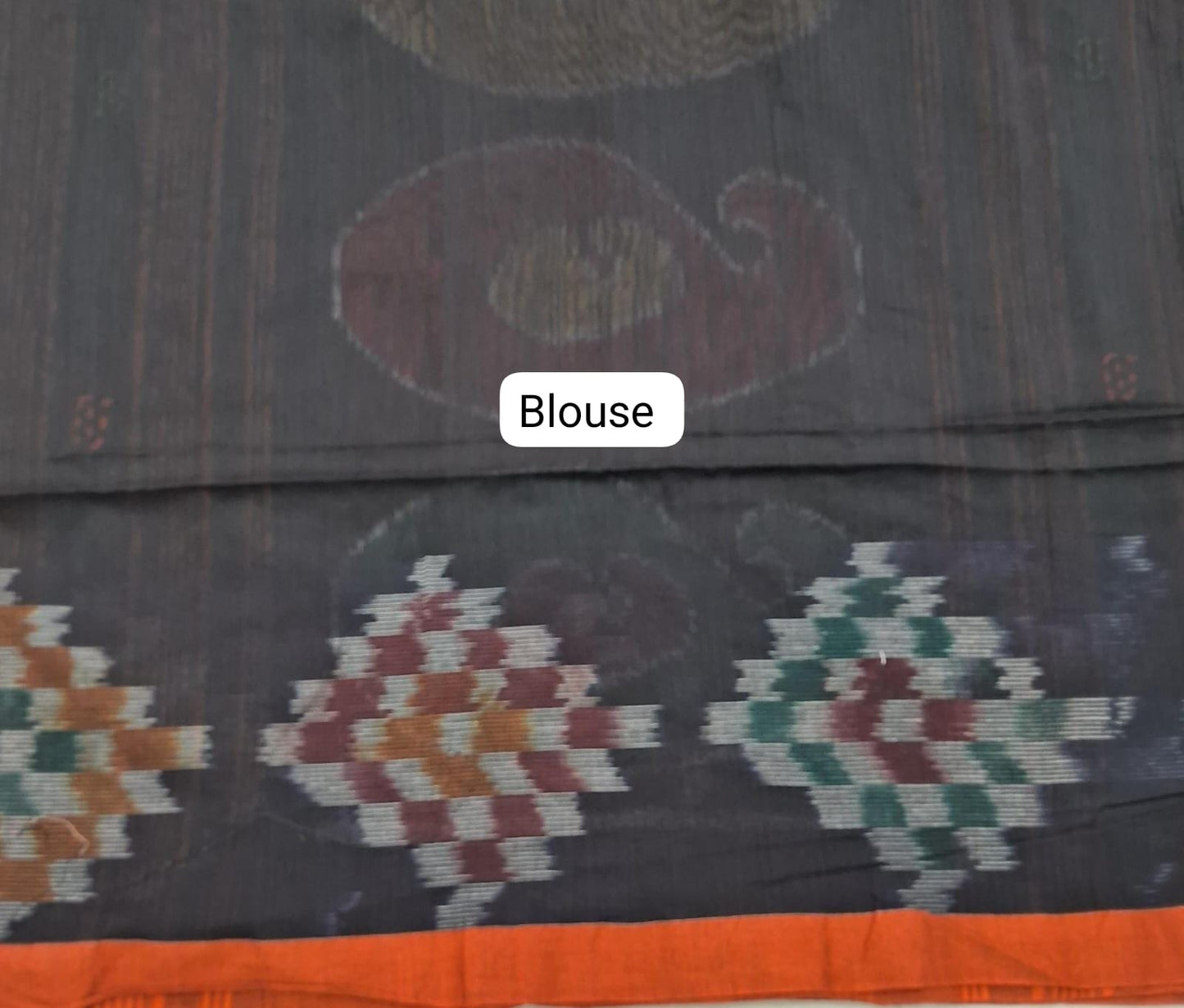 Black Khadhi Cotton Saree