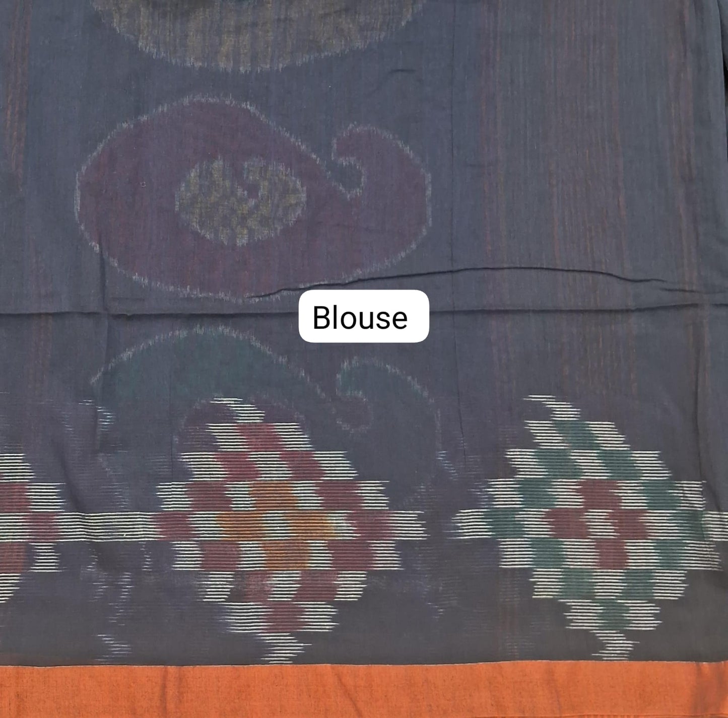 Navy Blue Khadhi Cotton Saree