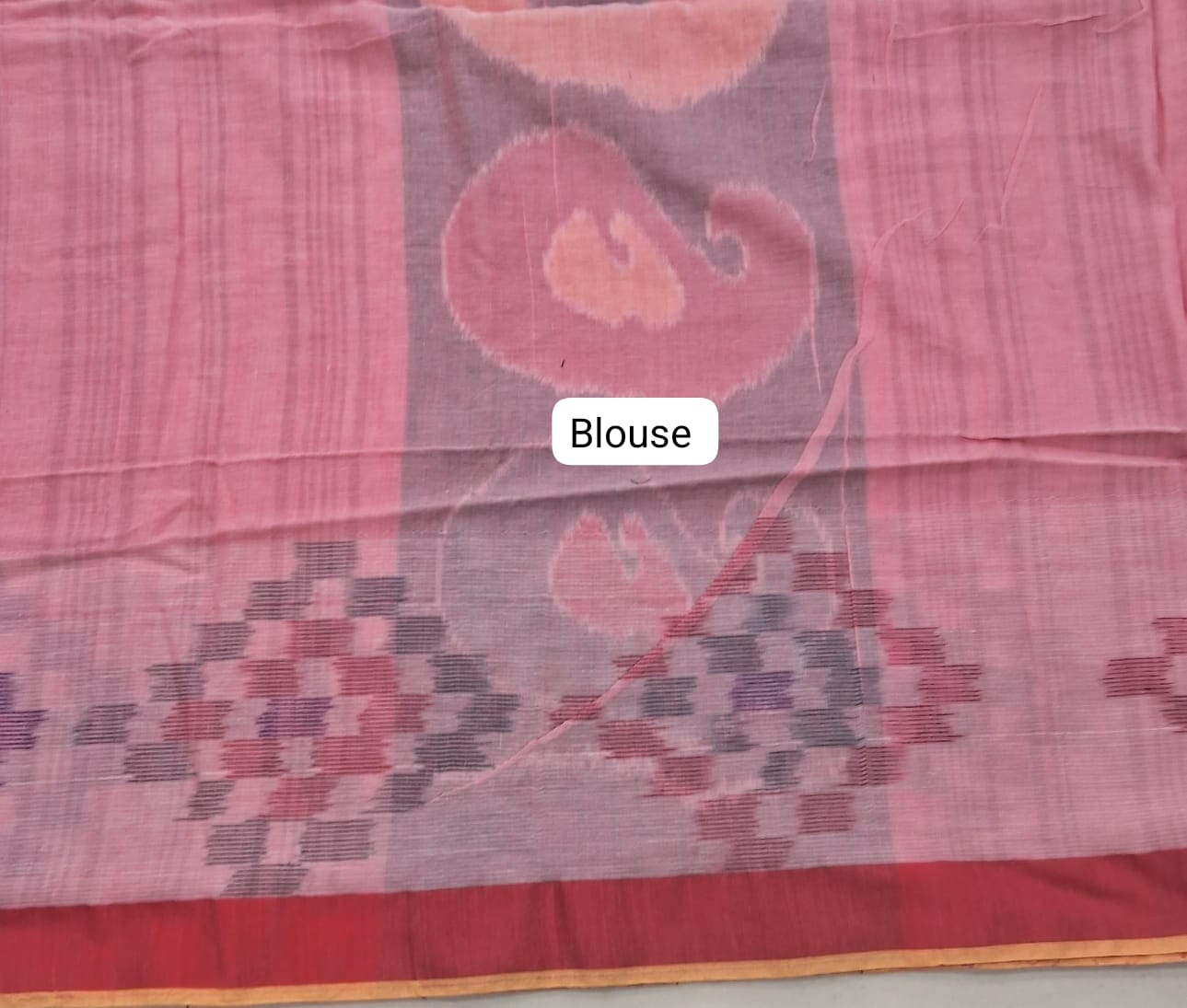 Pink Khadhi Cotton Saree