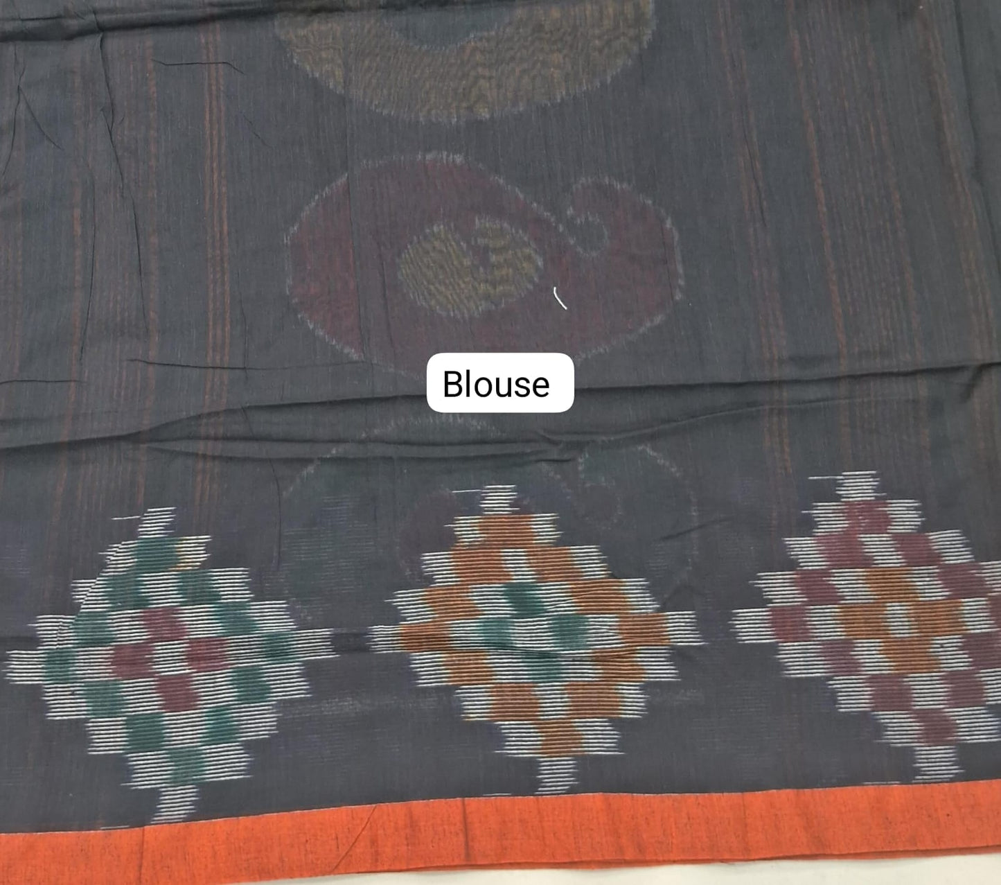 Black Khadhi Cotton Saree