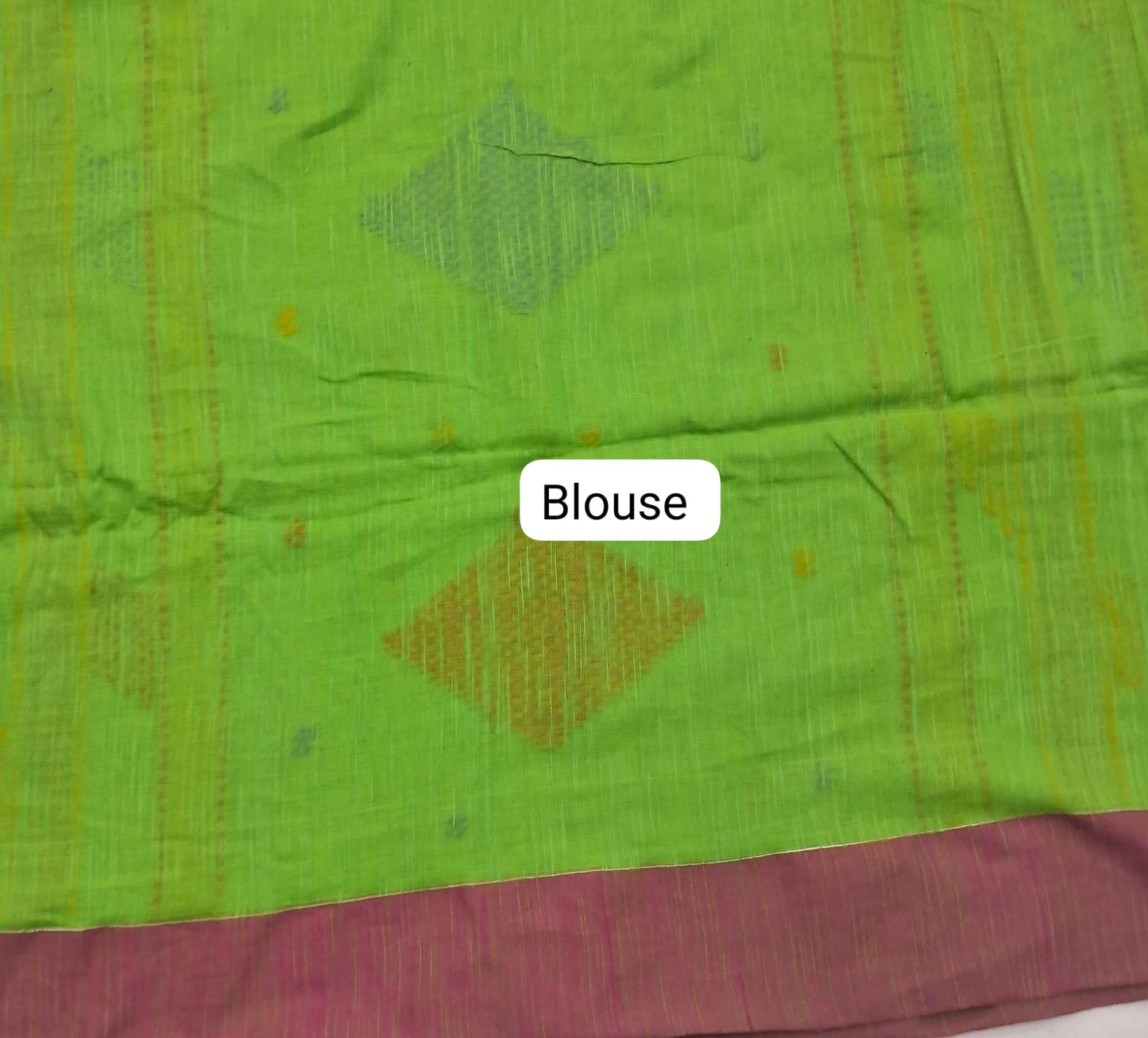 Parrot Green Khadhi Cotton Saree